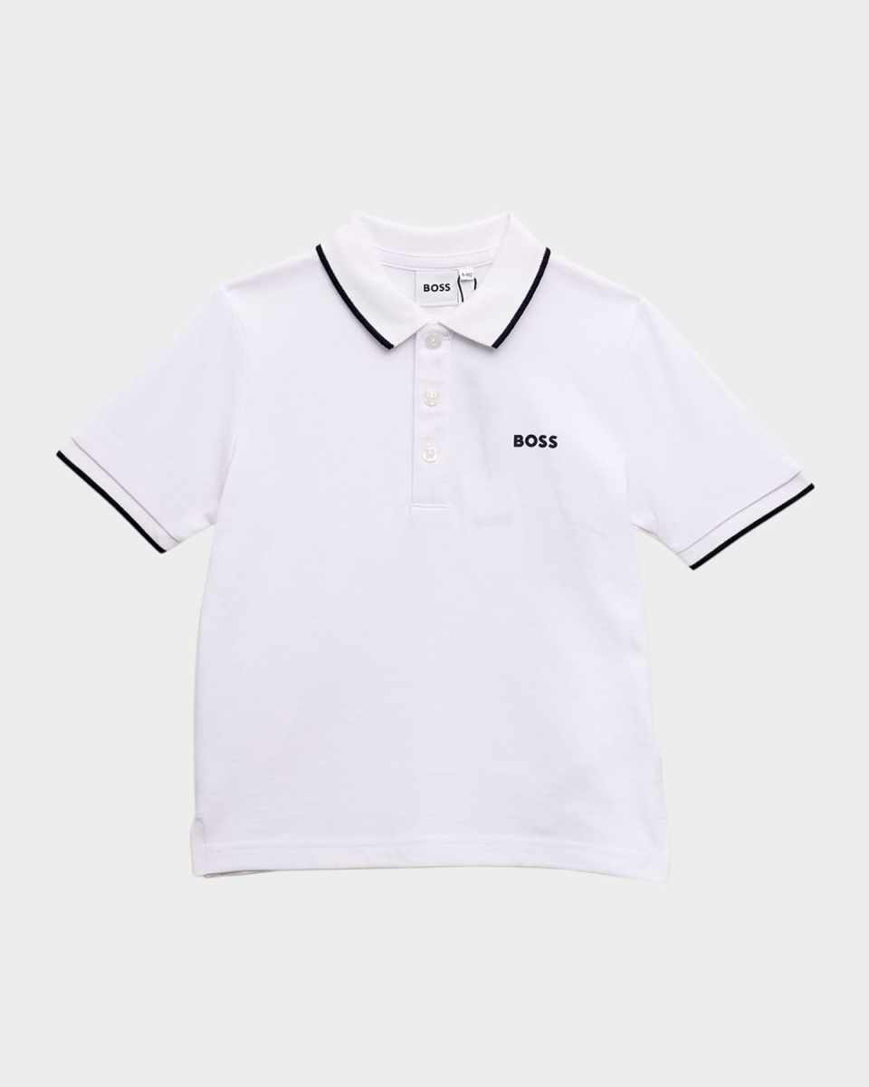 Boy's Logo-Print Polo Shirt, Size 4-